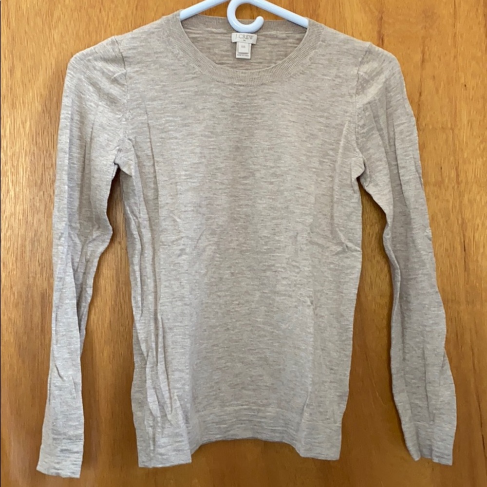 Like New L/S Tan J Crew Sweater XXS